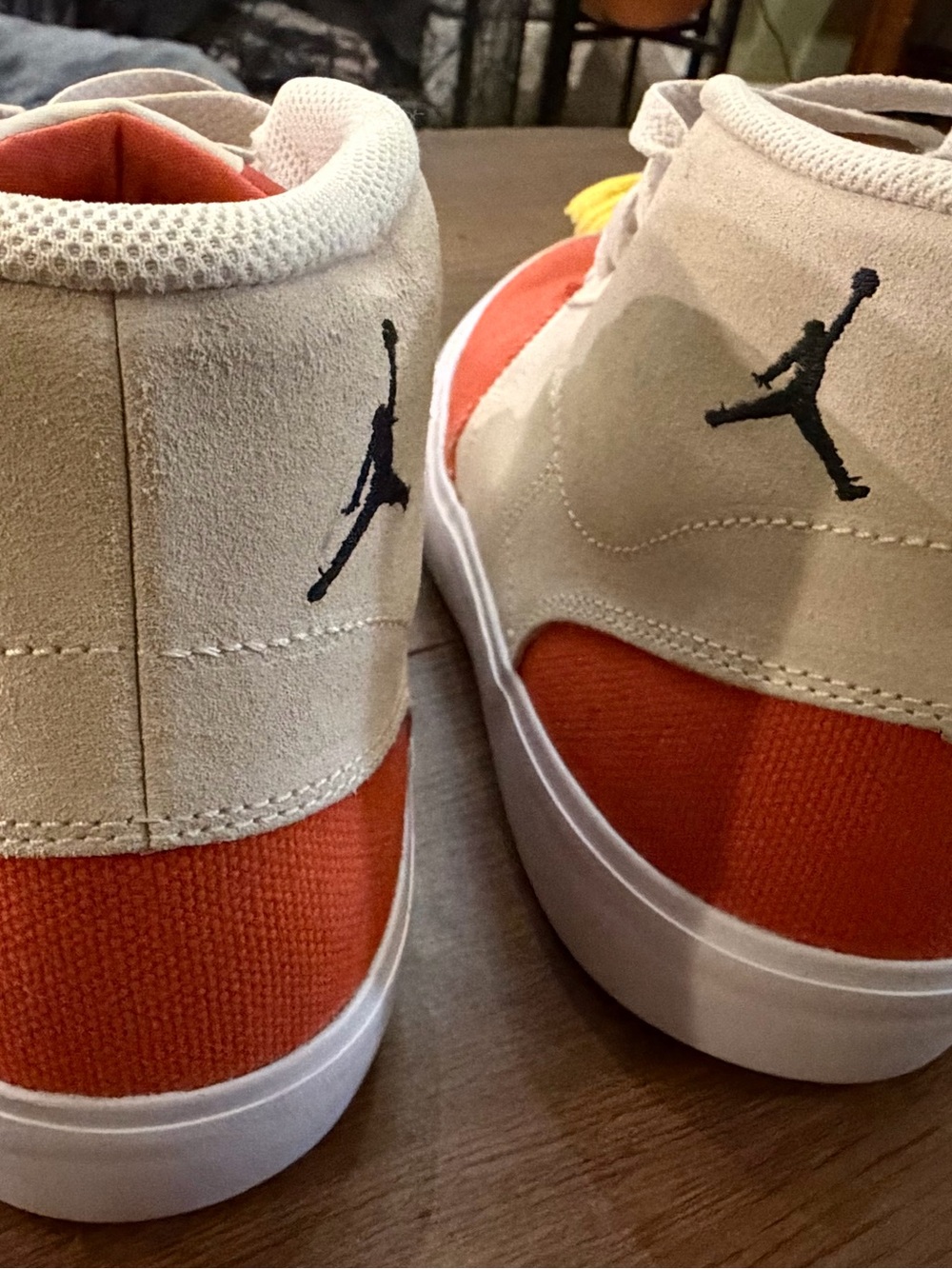 Jordan Men’s ' Series Mid Sneakers in Orange and Cream - Picture 7 of 11